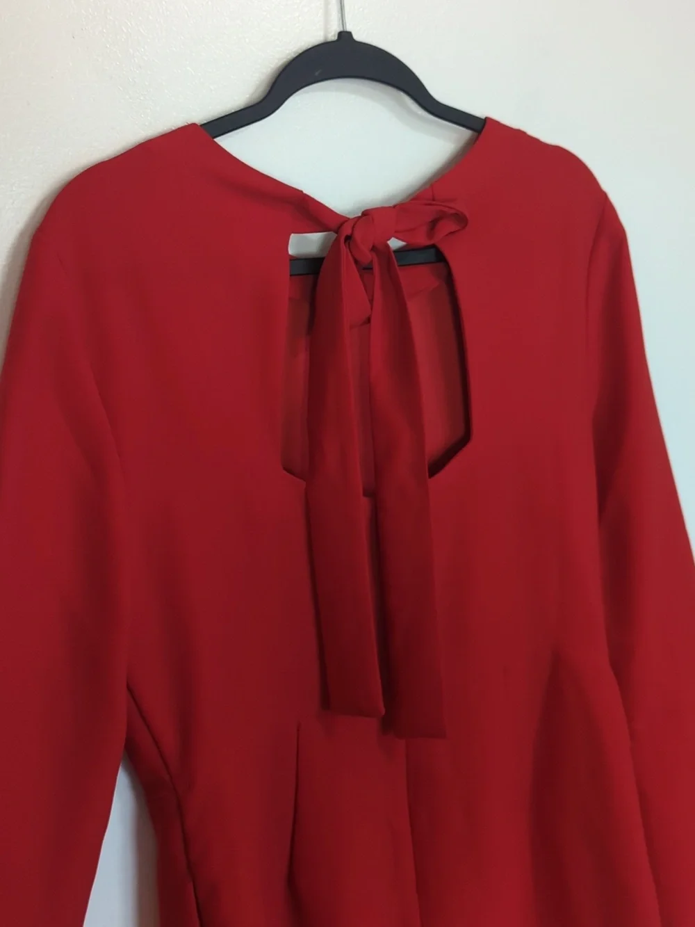 🌸Banana Republic Red Bell Sleeve Knee Length Shift‎ Dress With Pockets Size 6